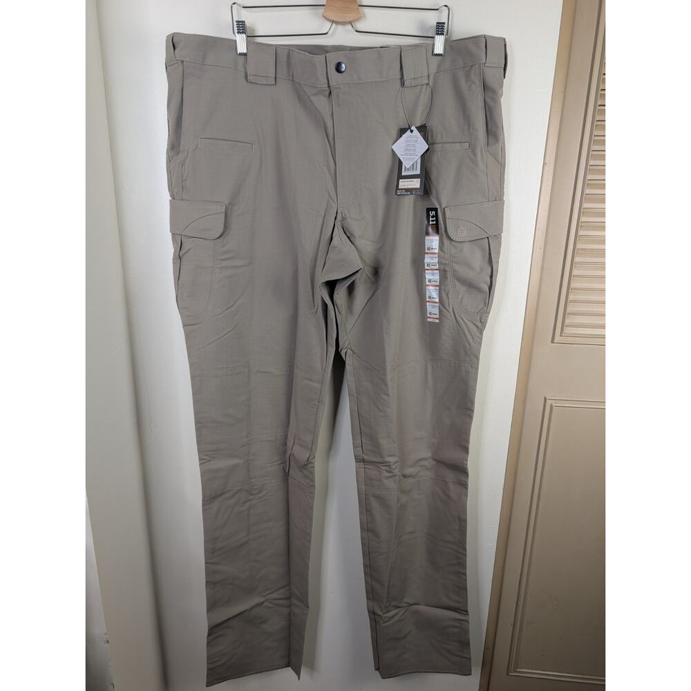 5.11 Tactical 46 Men's 40" Unhemmed Inseam Stryke Pants With Flex Khaki 74369L